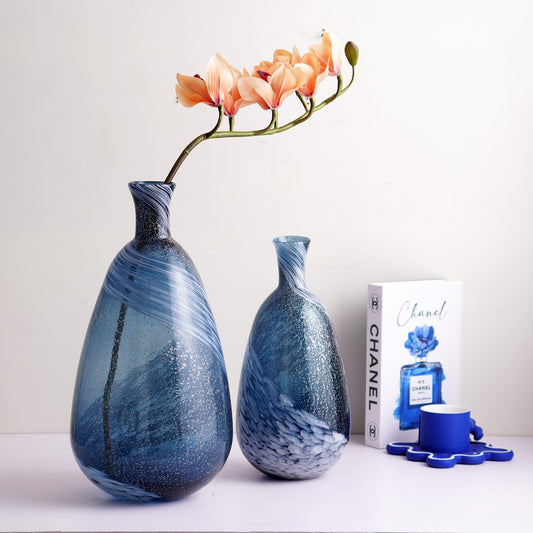 Table Vase Silent Swell - Thick Crystal Glass Table Vases
