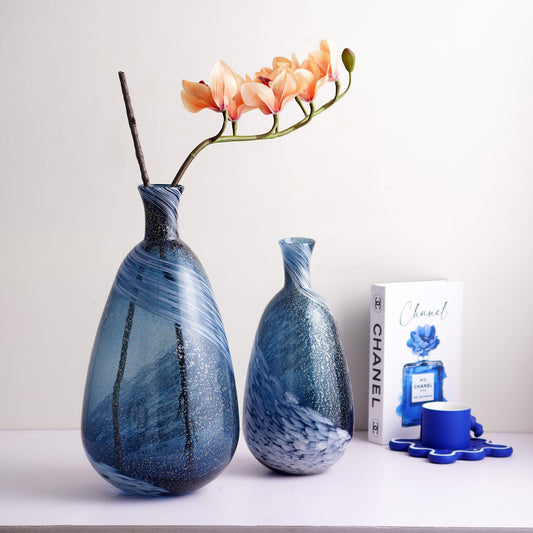Table Vase Silent Swell - Thick Crystal Glass Table Vases