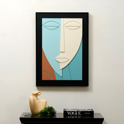 Muselet - Modern Abstract Human Face Premium Wall Art