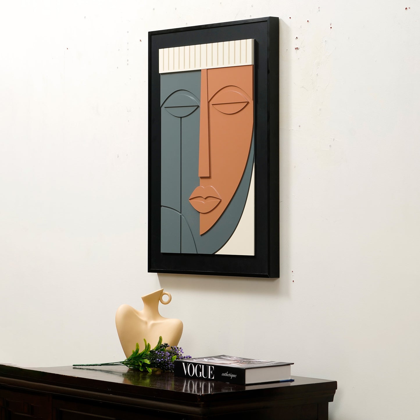 Muselet - Modern Abstract Human Face Premium Wall Art