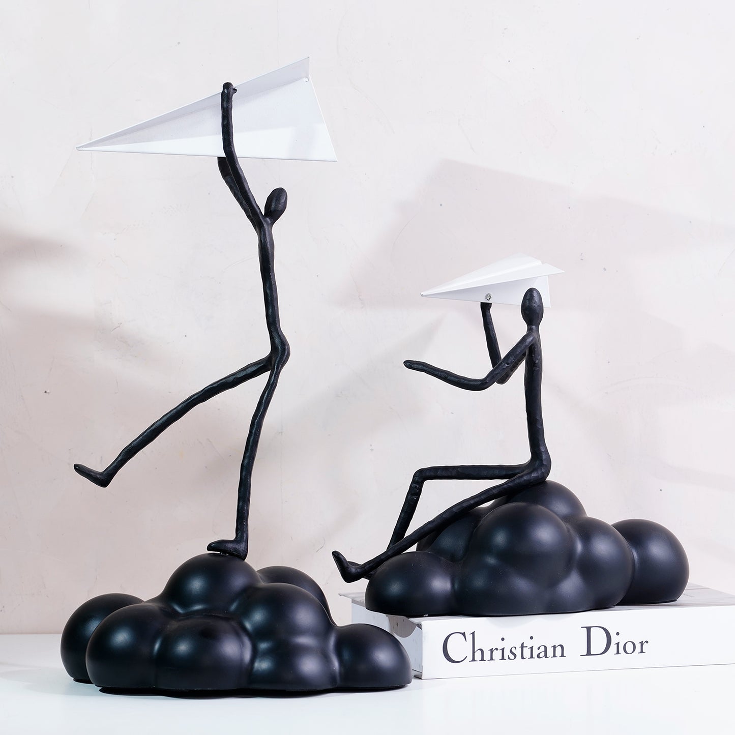 Daydreamer - Plane & Sitting Human Figurine