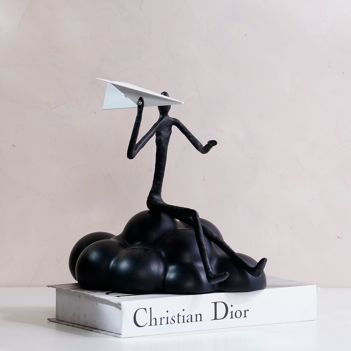 Daydreamer - Plane & Sitting Human Figurine