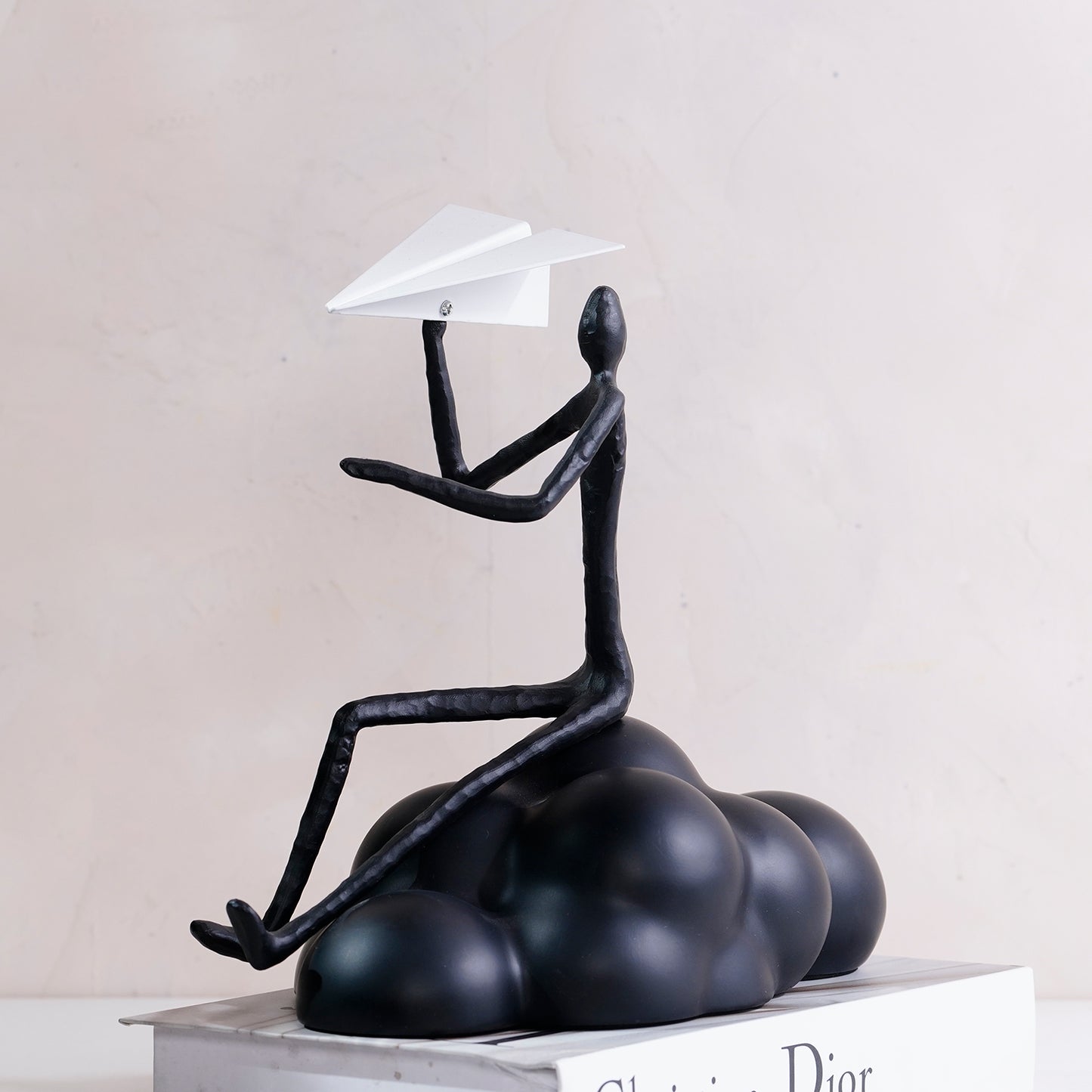 Daydreamer - Plane & Sitting Human Figurine