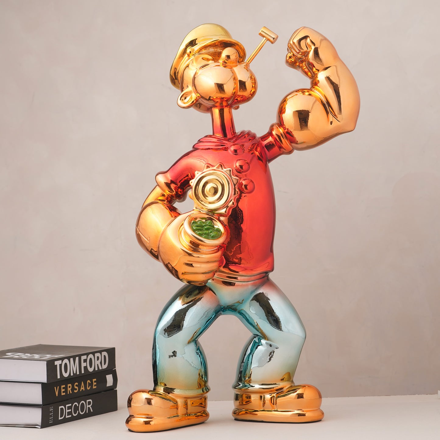 The OG Sailorman - Metallic Popeye Pop Art Figurine (Red)