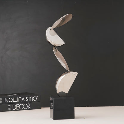 Tessera - Metal & Marble Modern Abstract Showpiece