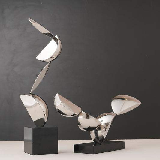 Tessera - Metal & Marble Modern Abstract Showpiece