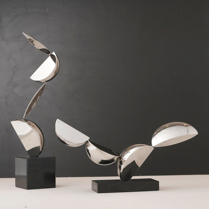 Tessera - Metal & Marble Modern Abstract Showpiece
