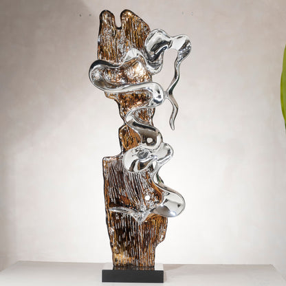 Molten Muse - Metallic Finish Modern Abstract Showpiece