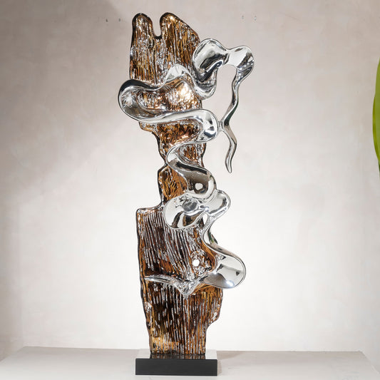 Molten Muse - Metallic Finish Modern Abstract Showpiece
