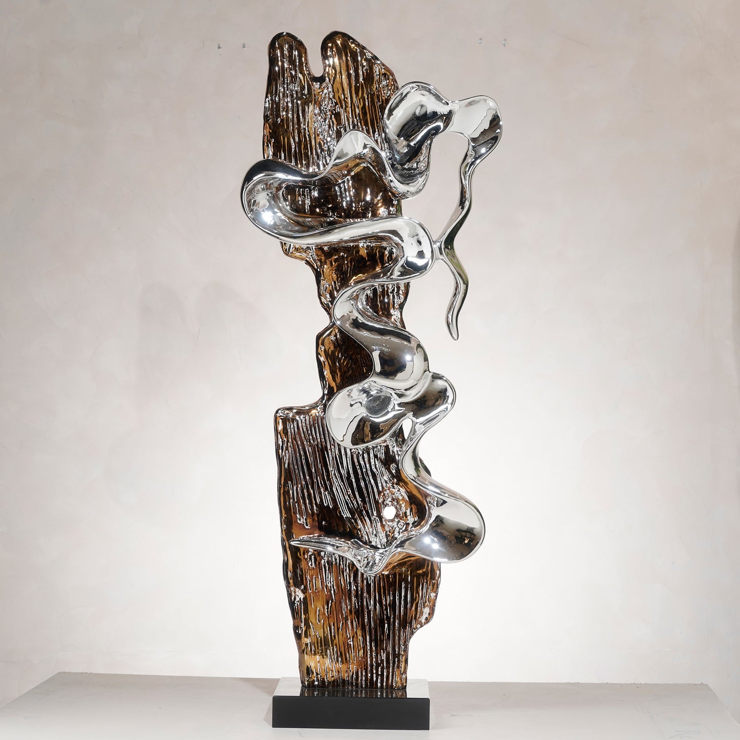 Molten Muse - Metallic Finish Modern Abstract Showpiece