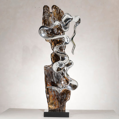 Molten Muse - Metallic Finish Modern Abstract Showpiece