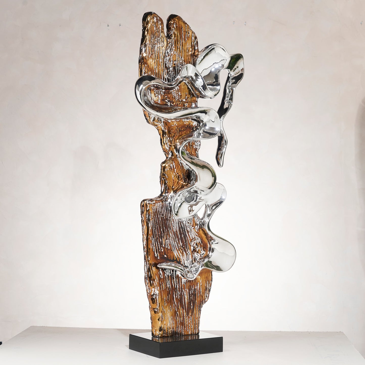 Molten Muse - Metallic Finish Modern Abstract Showpiece