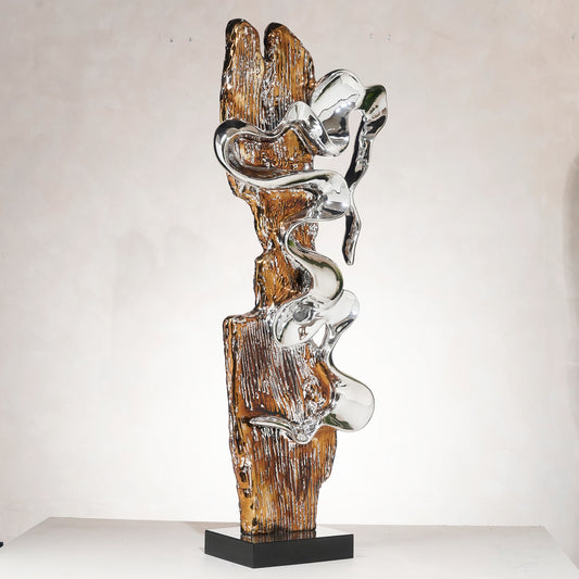 Molten Muse - Metallic Finish Modern Abstract Showpiece