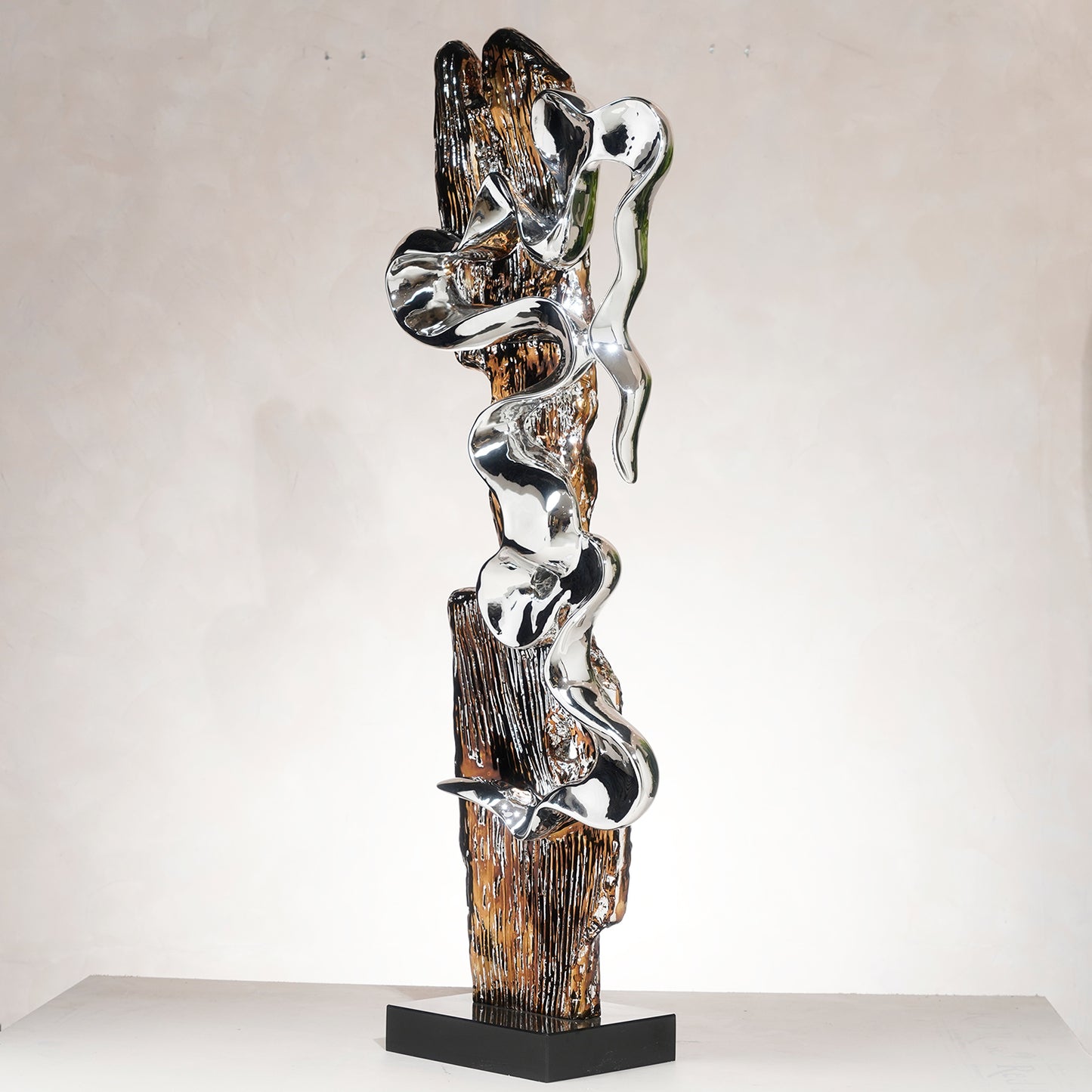 Molten Muse - Metallic Finish Modern Abstract Showpiece