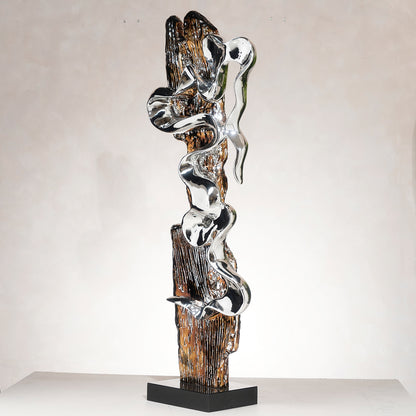 Molten Muse - Metallic Finish Modern Abstract Showpiece