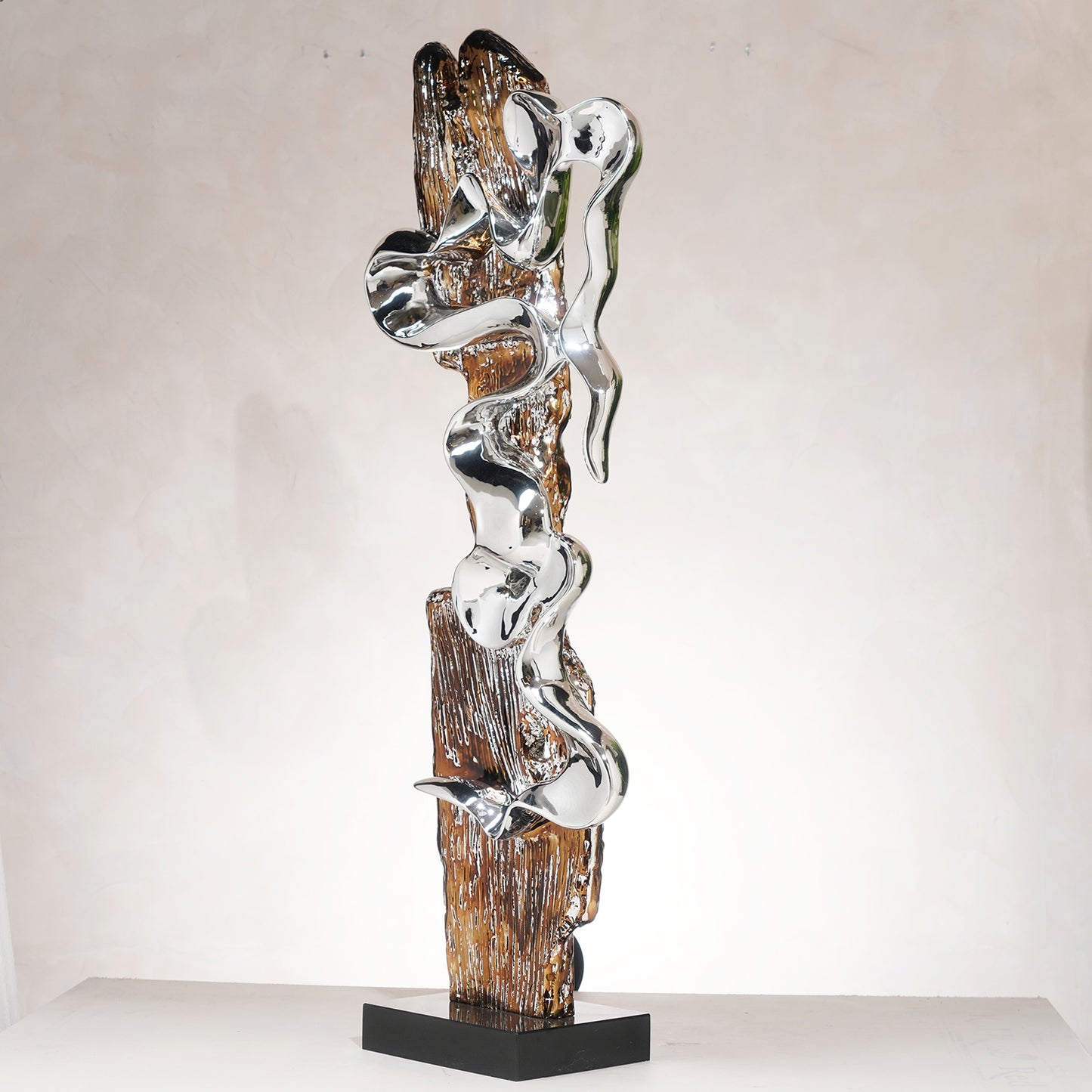 Molten Muse - Metallic Finish Modern Abstract Showpiece