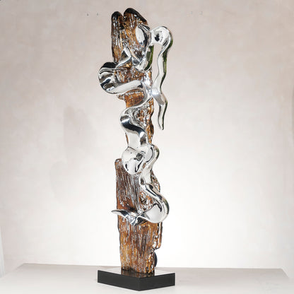 Molten Muse - Metallic Finish Modern Abstract Showpiece