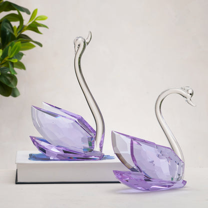 Soulmates - Crystal Swans Showpiece (Set of 2)