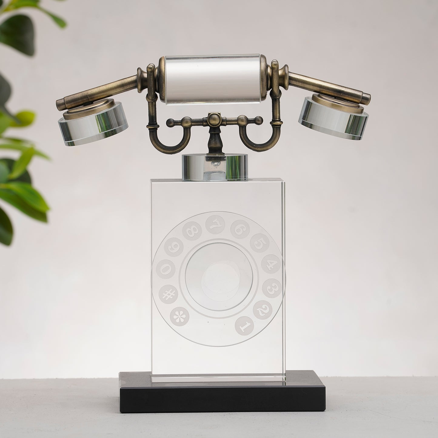 Redial - Crystal & Metal Vintage Style Phone Showpiece - Style 1