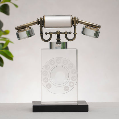 Redial - Crystal & Metal Vintage Style Phone Showpiece - Style 1