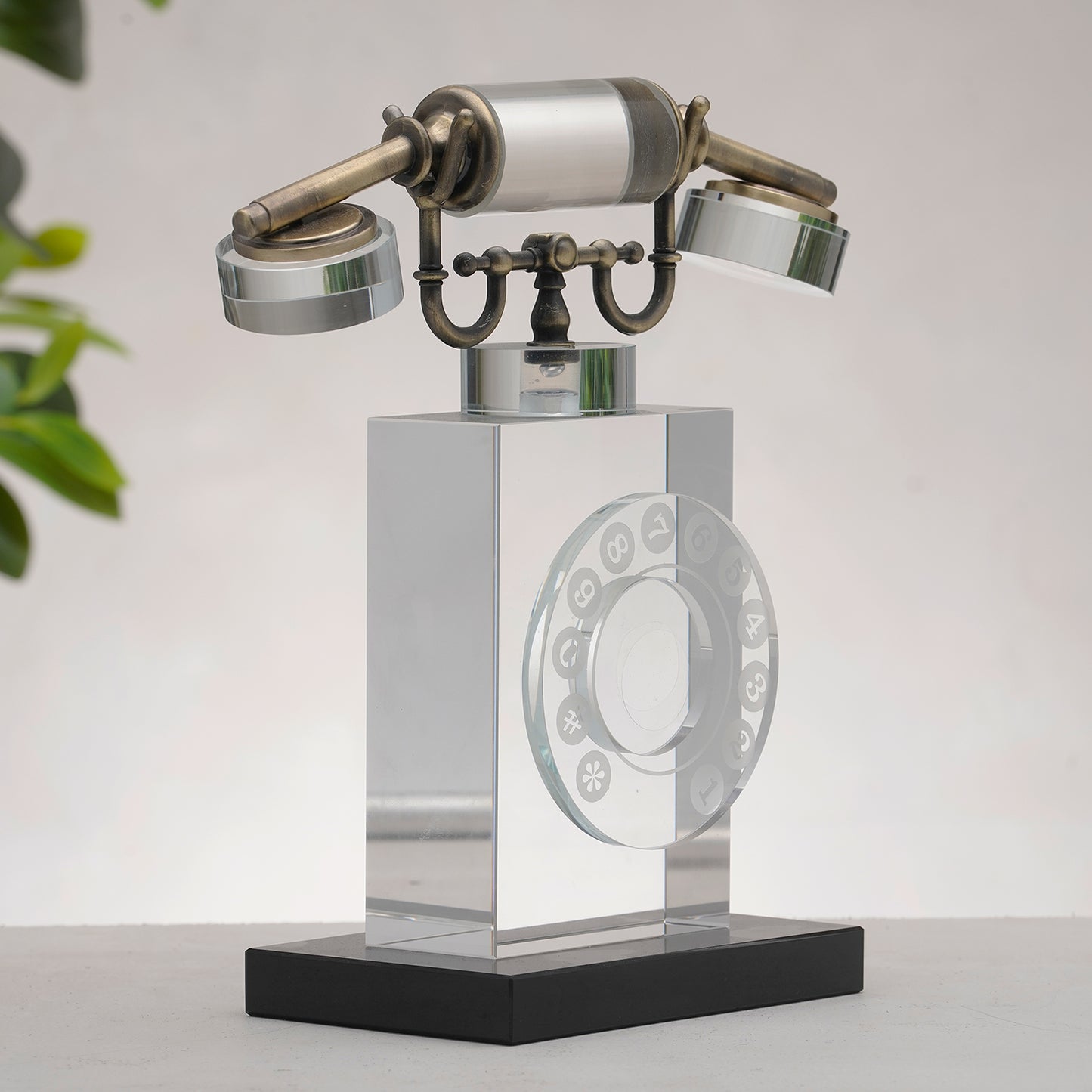 Redial - Crystal & Metal Vintage Style Phone Showpiece - Style 1