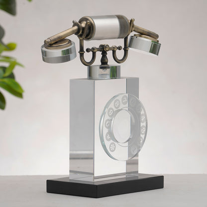 Redial - Crystal & Metal Vintage Style Phone Showpiece - Style 1