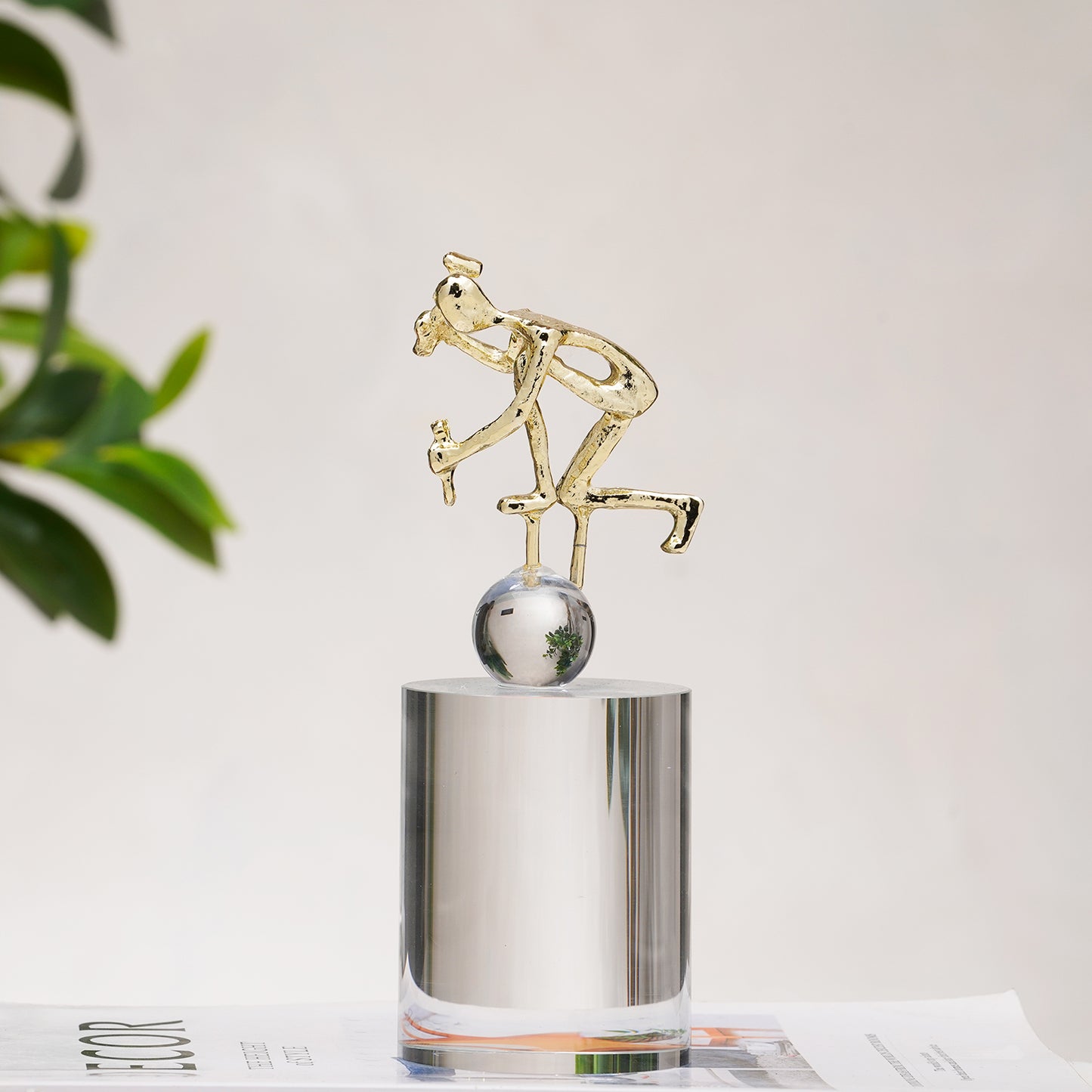 Artisan - Brass & Crystal Human Figurine