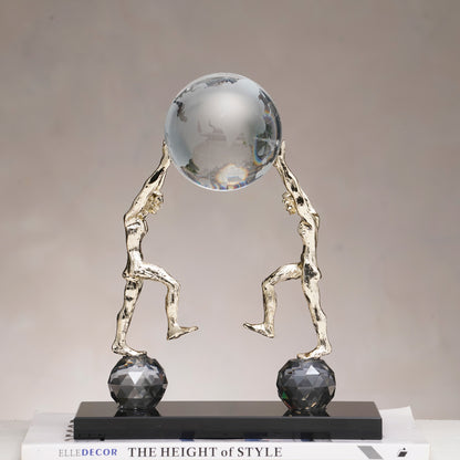 Meridian - Crystal & Metal Human Figurine