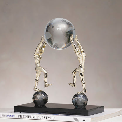 Meridian - Crystal & Metal Human Figurine