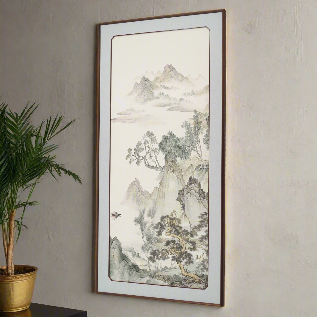 Threads of Time - Premium 3D Vertical Wall Art - Green ~ 5.5 feet Tall