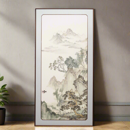 Threads of Time - Premium 3D Vertical Wall Art - Green ~ 5.5 feet Tall