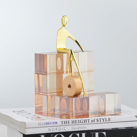 Montara - Crystal & Brass Human Figurine