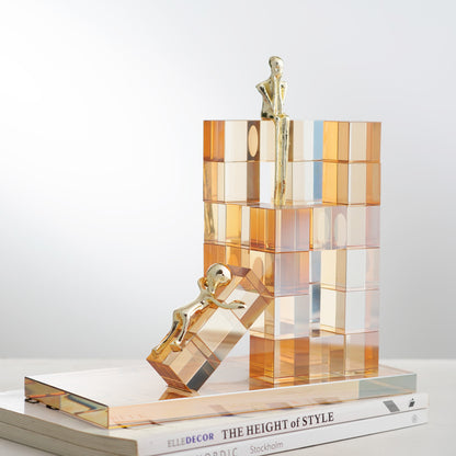 Endeavour - Crystal & Brass Human Figurine