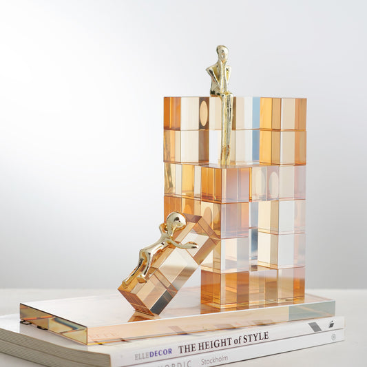 Endeavour - Crystal & Brass Human Figurine