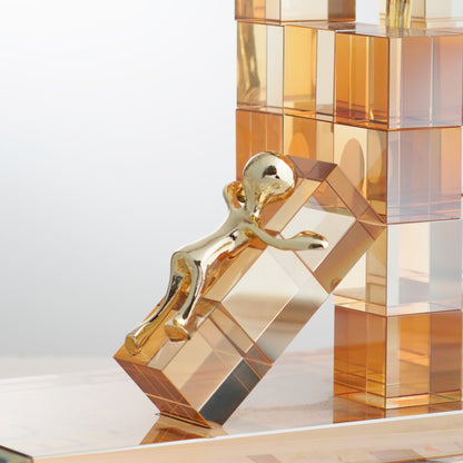 Endeavour - Crystal & Brass Human Figurine