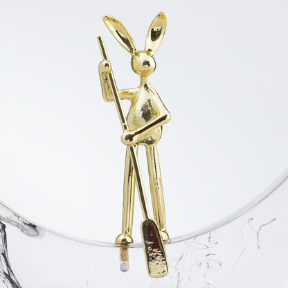 Explorer - Crystal & Brass Bunny Figurine