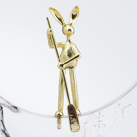Explorer - Crystal & Brass Bunny Figurine
