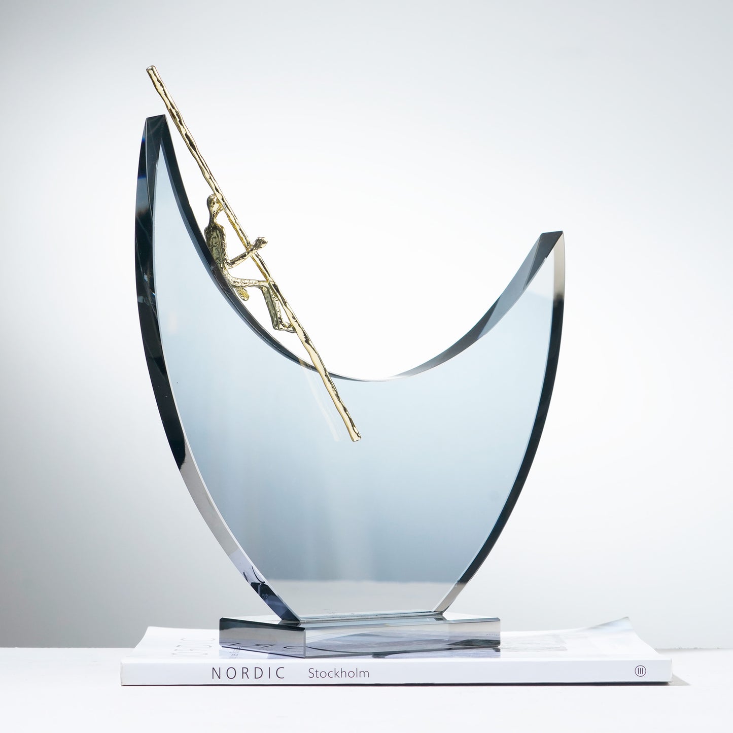 Lunaris - Crystal & Brass Human Figurine