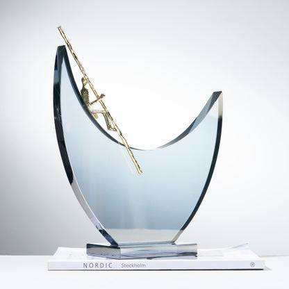 Lunaris - Crystal & Brass Human Figurine