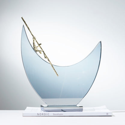 Lunaris - Crystal & Brass Human Figurine