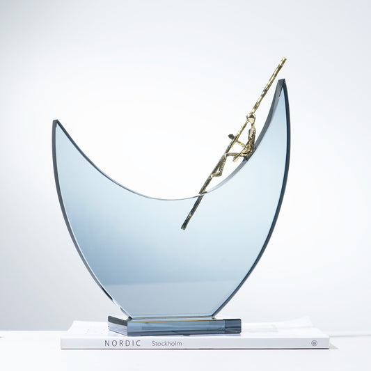 Lunaris - Crystal & Brass Human Figurine