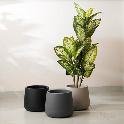 Mesa - Dark Grey Plant Pot ( 11" x 11")