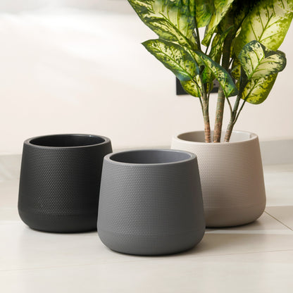 Mesa - Dark Grey Plant Pot ( 11" x 11")