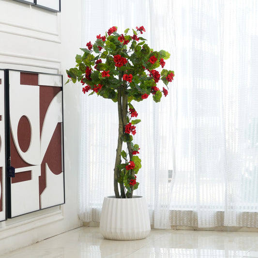 Rosette - Artificial Geranium Tree ~ 4 Feet Tall