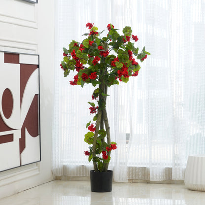 Rosette - Artificial Geranium Tree ~ 4 Feet Tall