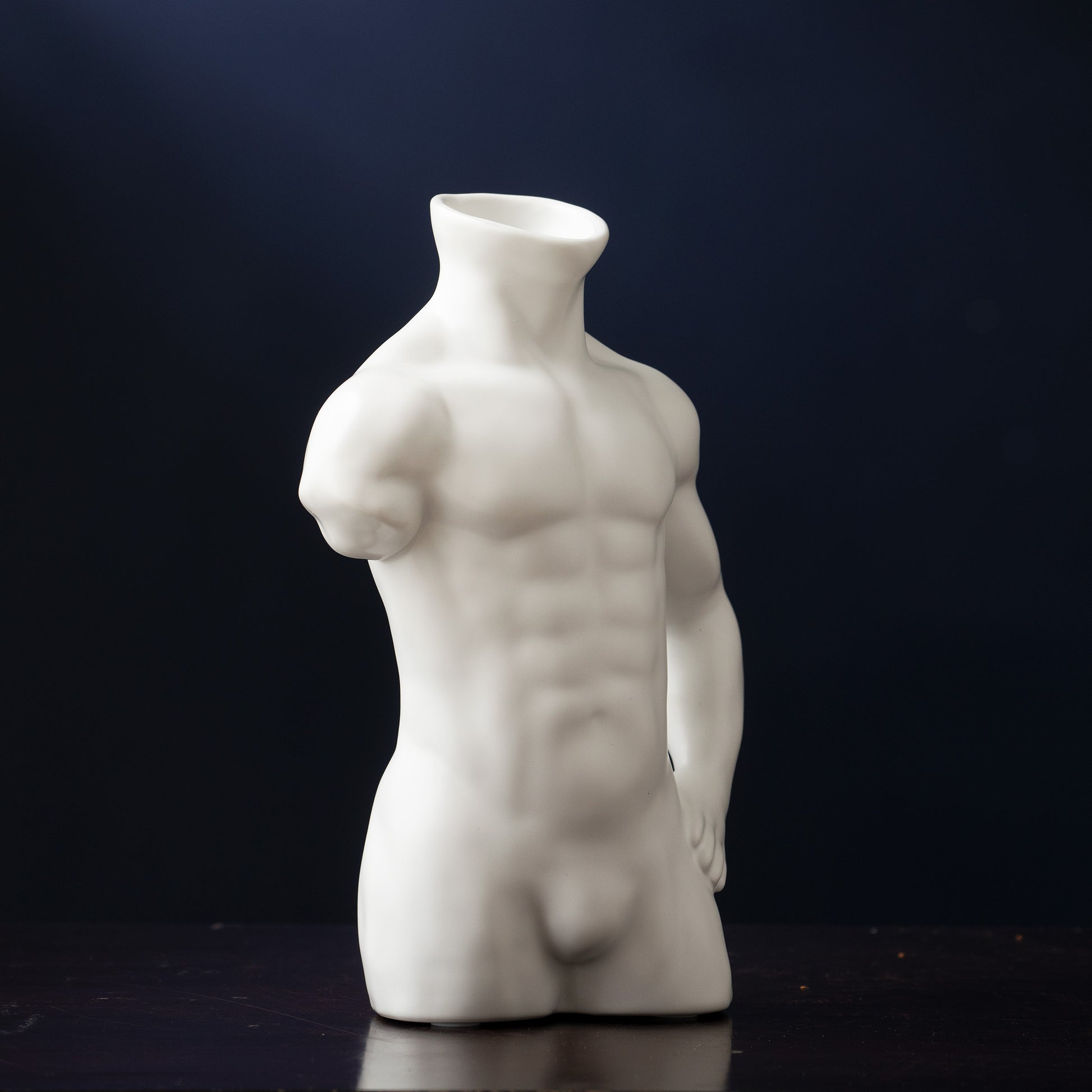 Table Vase The Sculpted Vigor - Ceramic Human Body Flower Vase