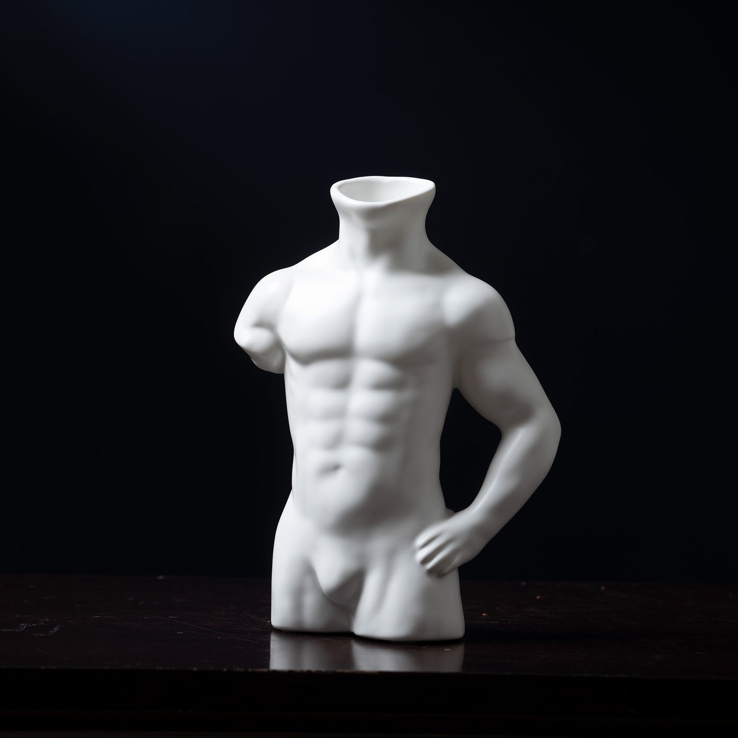Table Vase The Sculpted Vigor - Ceramic Human Body Flower Vase