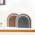 Archways of Time Leather & Wood Modern Table Clock - Brown