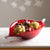 The Oceanic Waves Decorative Glass Bowl/Plate - RED