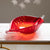 The Oceanic Waves Decorative Glass Bowl/Plate - RED